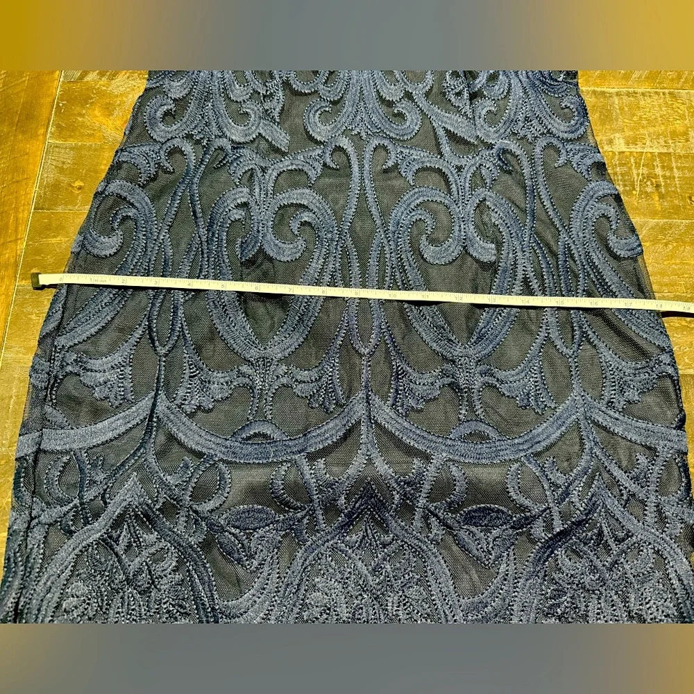 NWT Bardot Navy Blue Gia Lace Bodycon Midi Dress Sz US 8/Medium - Picture 7 of 10